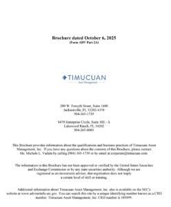 Timucuan Brochure cover photo